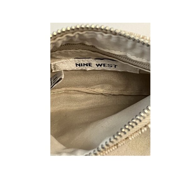 Nine West Wristlet Clutch Pouch – Lace Overlay – Metallic Logo Plate – 6.5x4” – - Picture 5 of 5